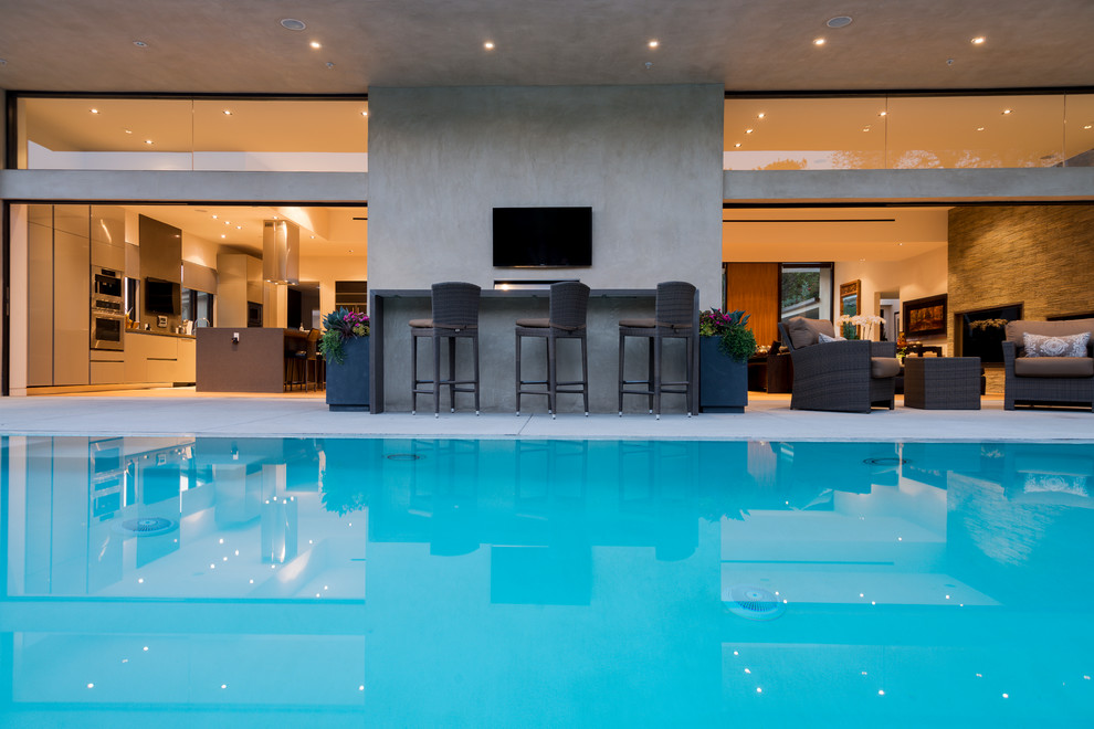 Wallace Ridge Beverly Hills modern indoor outdoor home with pool