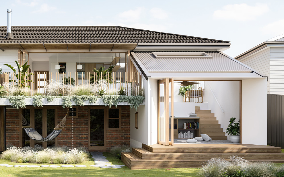 Waratah Garden Room Exterior Midcentury Exterior Newcastle