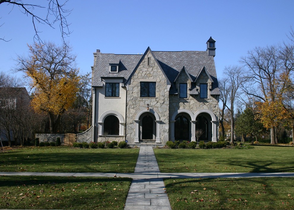 Klassisches Haus mit Steinfassade in Chicago