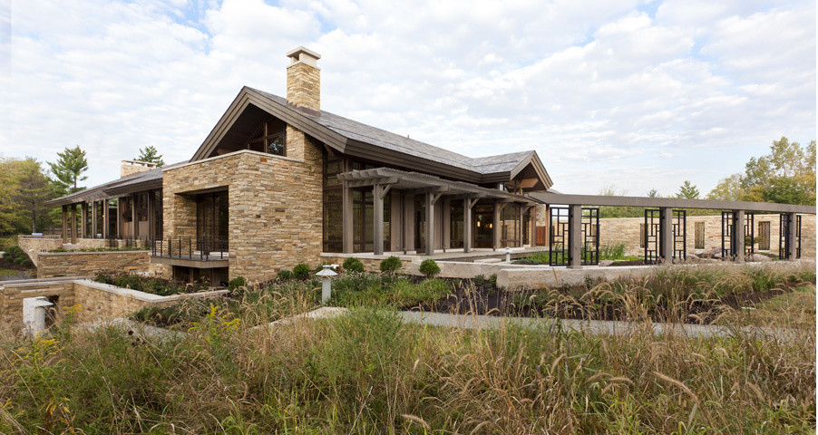 Inspiration for a contemporary exterior home remodel in Indianapolis