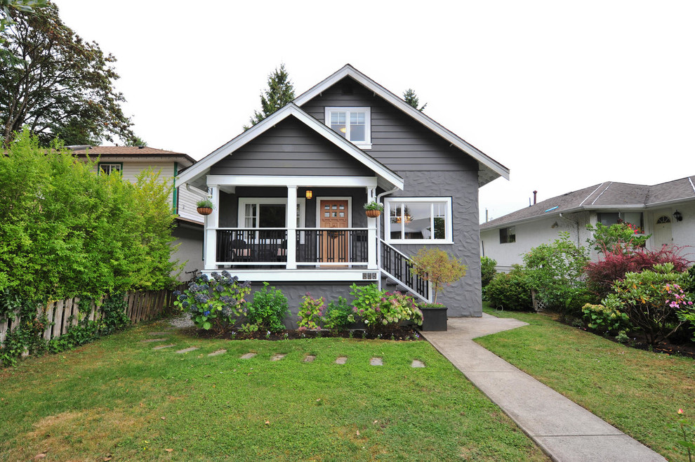 Design ideas for a traditional house exterior in Vancouver.