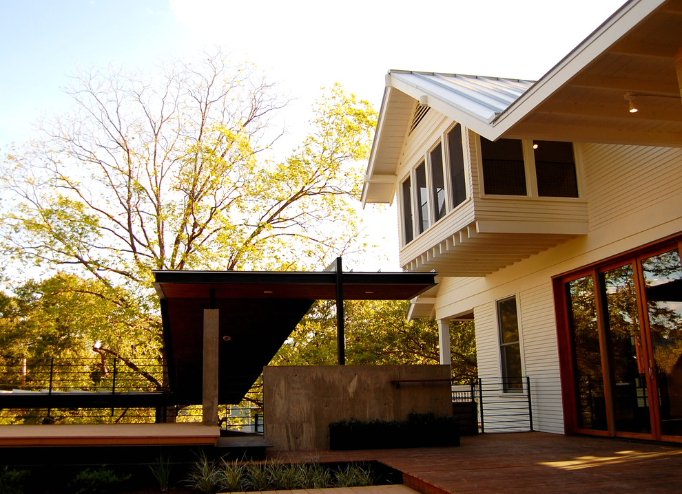 Modern house exterior in Austin.