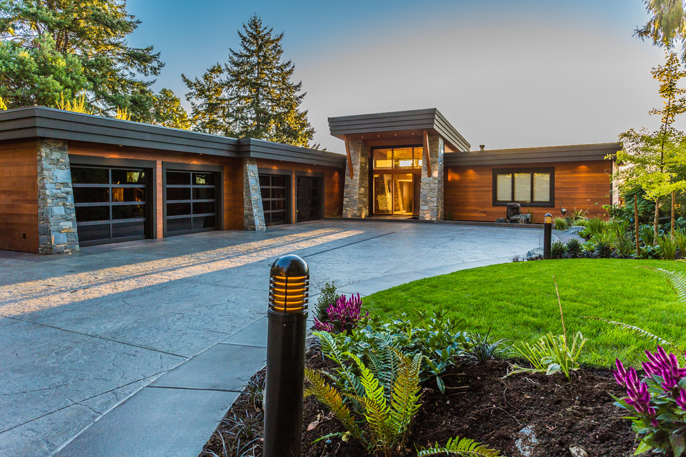 West Coast Contemporary Waterfront Home Contemporary Exterior