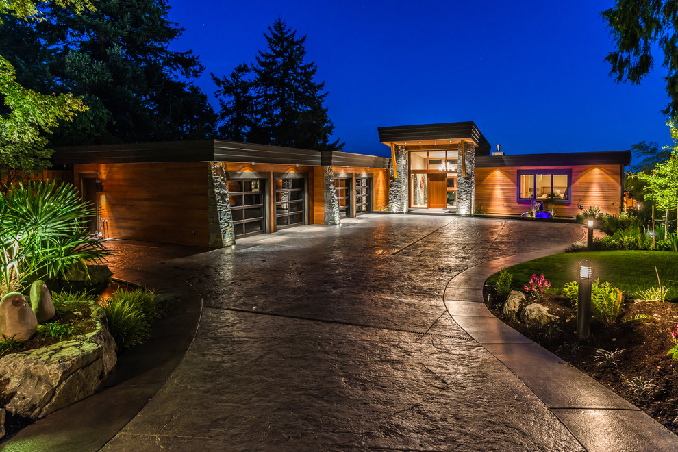 West Coast Contemporary Waterfront Home Contemporary Exterior