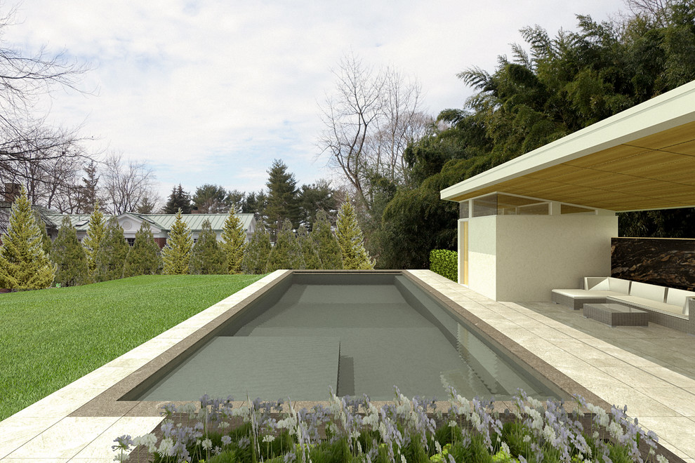 Westchester NY Pool & Cabana Contemporáneo Fachada Nueva York