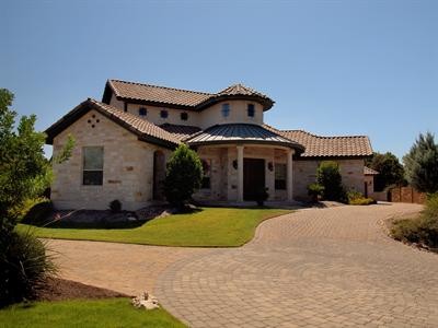 Tuscan exterior home photo in Austin
