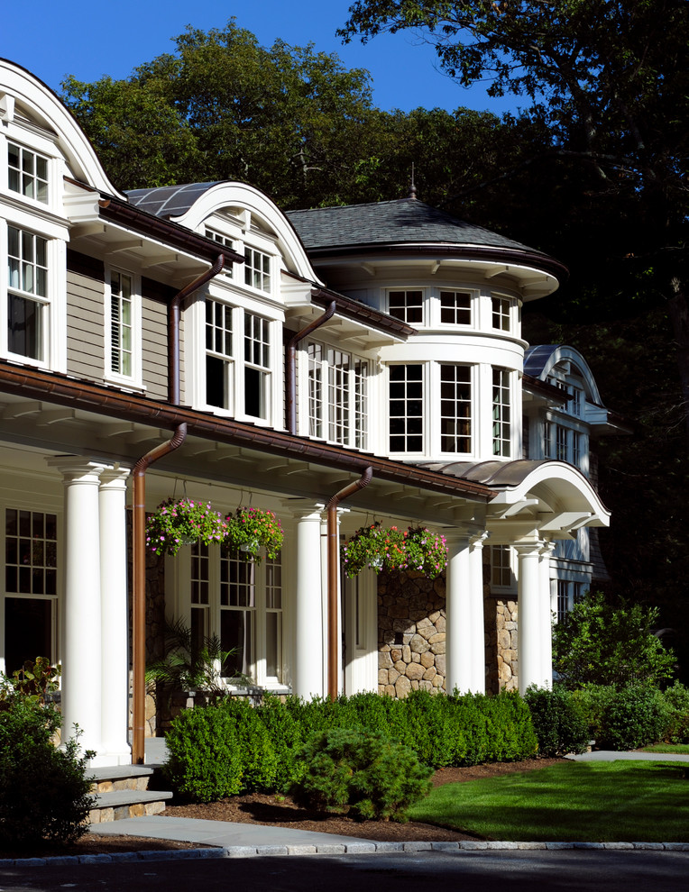 Elegant two-story exterior home photo in Boston