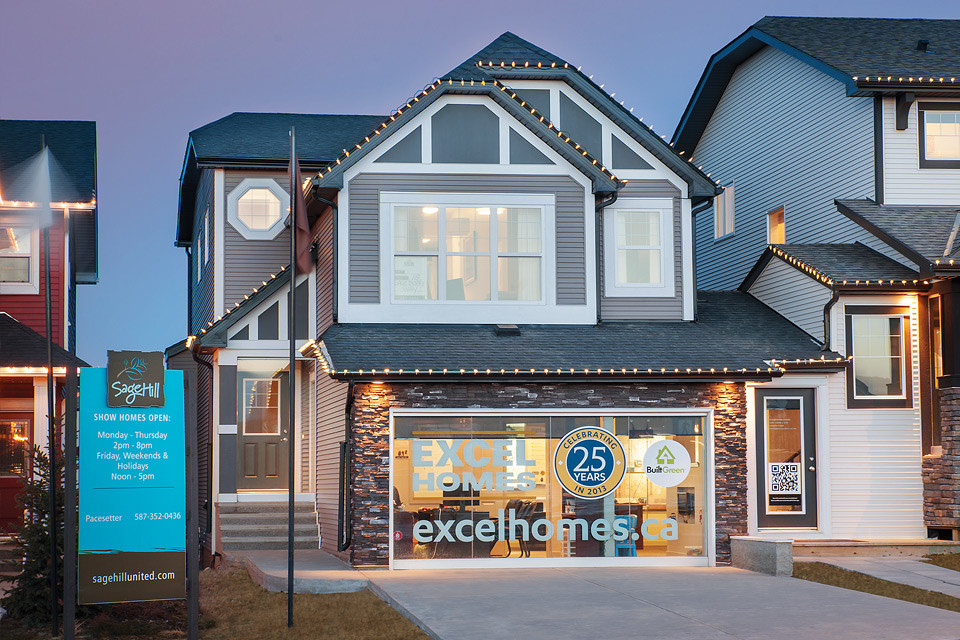 Weston Show Home in Sage Hill (NW Calgary) Traditional Exterior