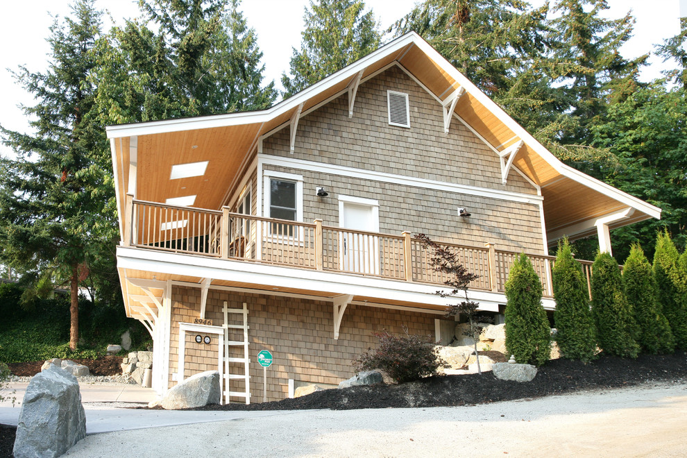 Beach style exterior home photo in Vancouver