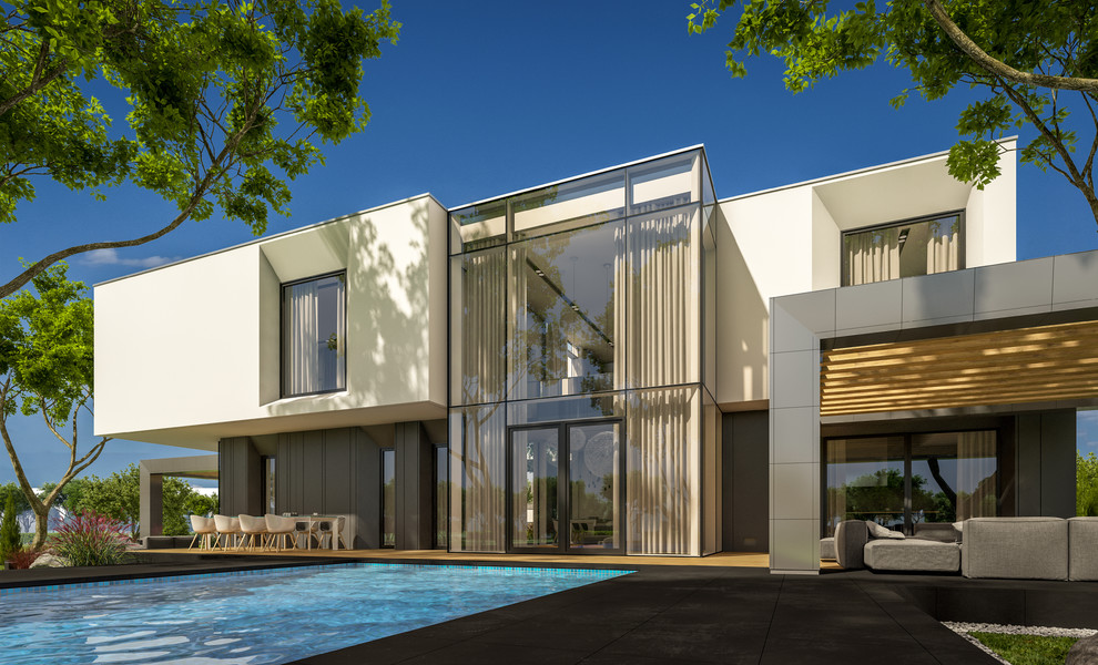 White & Gray Modern Exterior - Modern - Exterior - San Diego - by INVision Design & Build | Houzz