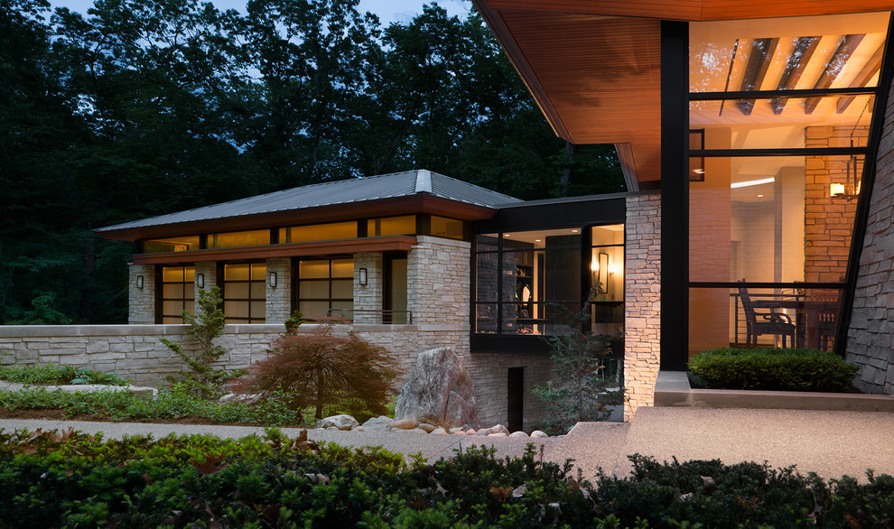 White Lake House Contemporary Exterior Detroit by Glass Tek