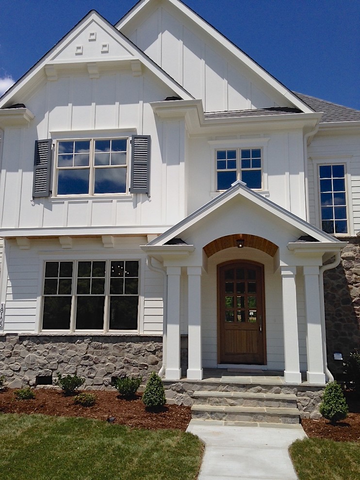 White Modern Farmhouse, Davidson, NC. Build for the Cure