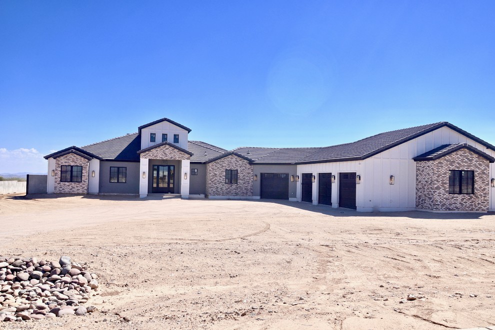 White Tank Mountain Farmhouse Transitional Exterior Phoenix by