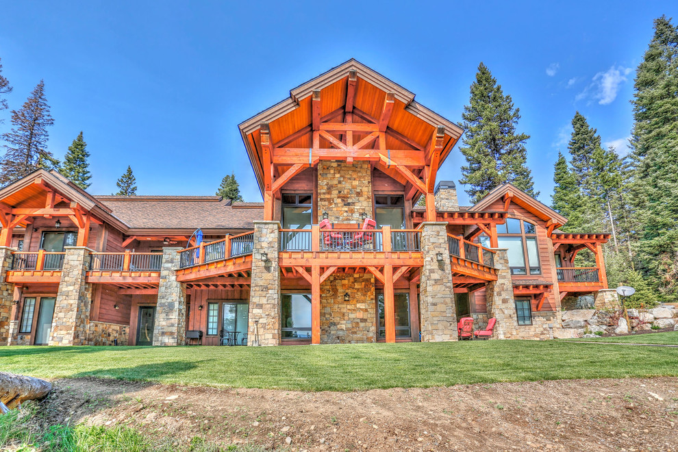 Whitetail Lodge Residence Rustic Exterior Boise by J Truex