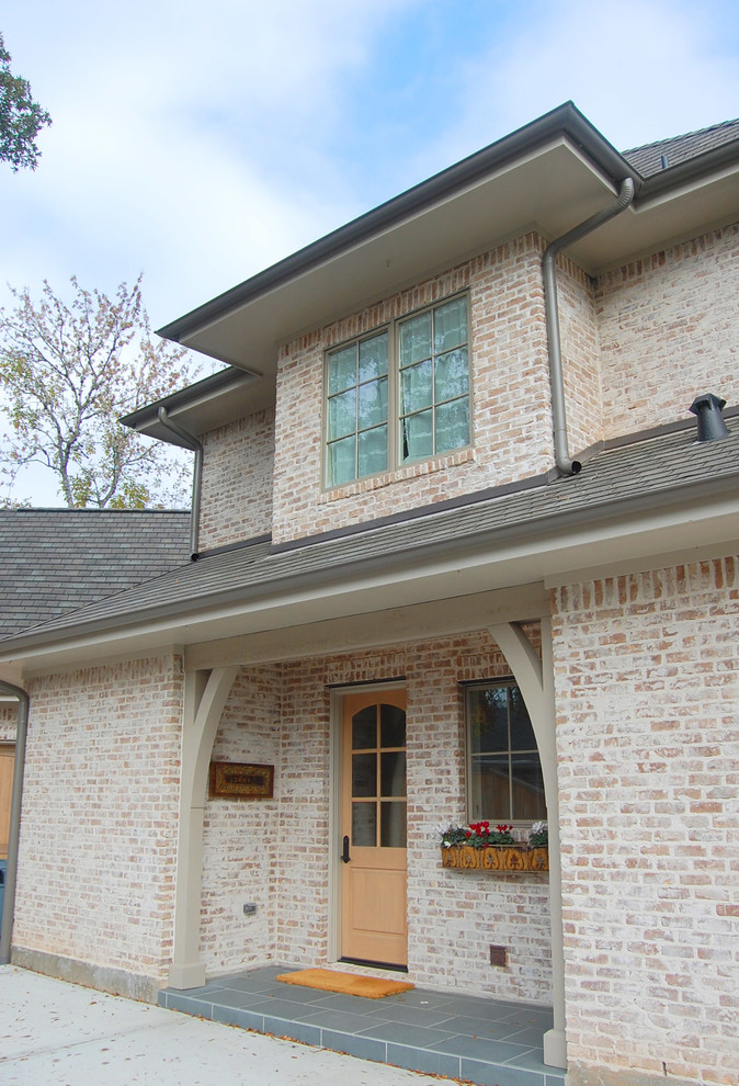 Wilchester French Country Classique Façade Houston par
