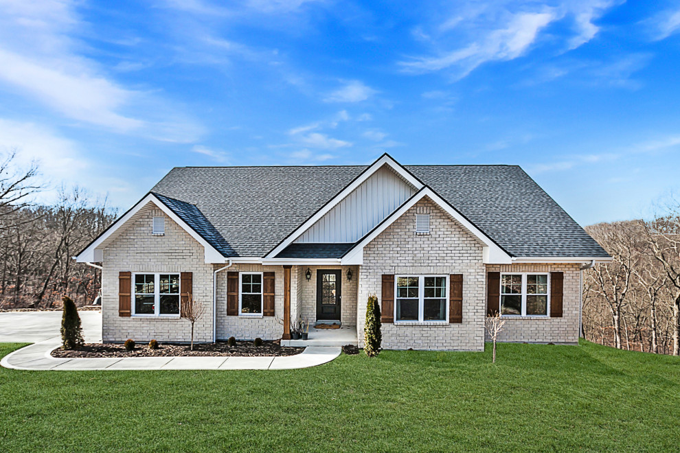 Wildwood MO Custom Designed Ranch Home Exterior St Louis by Hibbs
