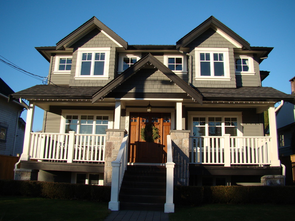 This is an example of a traditional house exterior in Vancouver.