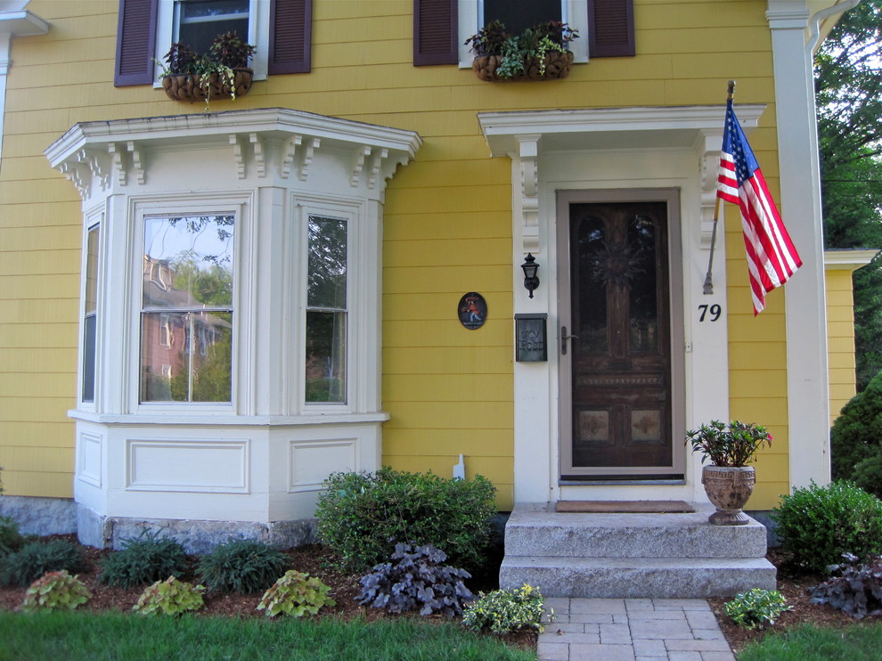 Inspiration for a timeless exterior home remodel in Boston