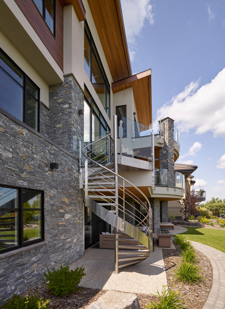 Wolf Willow Ridge Modern Exterior Edmonton by Birkholz Homes