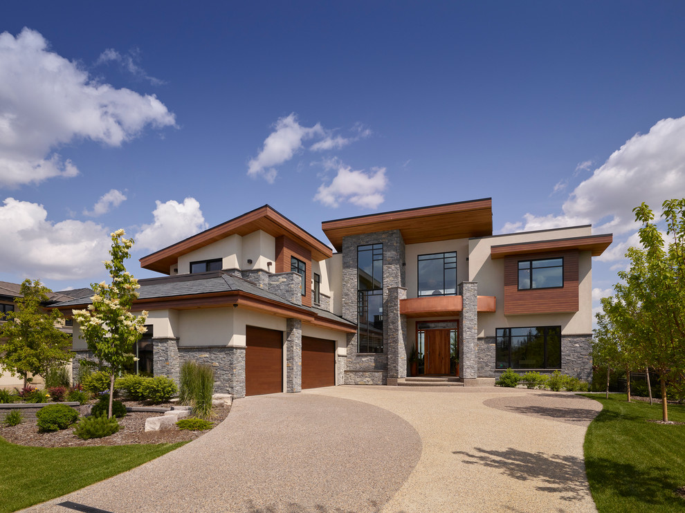 Wolf Willow Ridge Modern House Exterior Edmonton by Birkholz