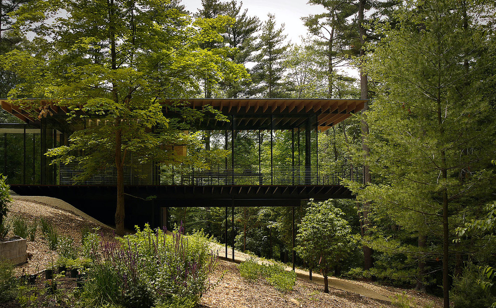Kerel water familie Wood and Glass House - Modern - Exterior - New York - by Keuka Studios, Inc  | Houzz