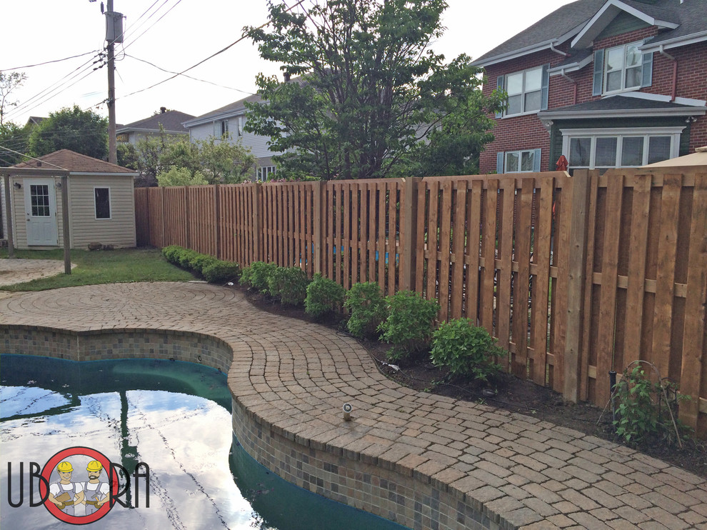 Wood Fence, 6x6 Posts, Good Neighbour Style Exterior Montreal by