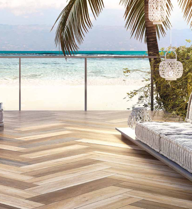 Wood Look Tile Beach Style Exterior Miami by Padexpo Stone