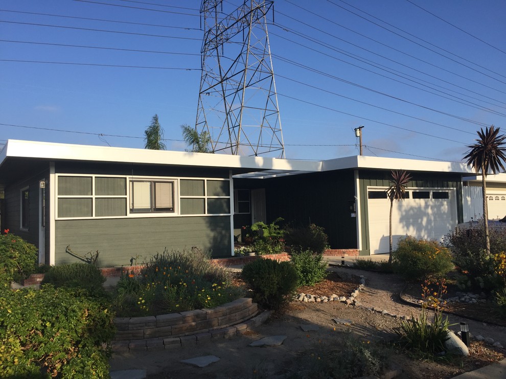 Wood Siding Home Repaint and Lots of Repair Contemporary House Exterior Los Angeles by