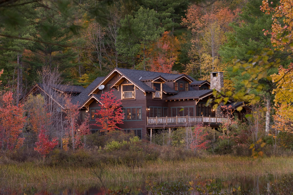 WoodHouse Rustic Exterior Boston by Misiaszek Turpin pllc Houzz