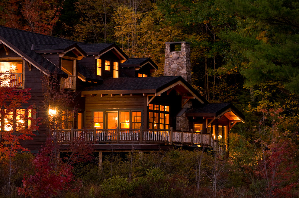 WoodHouse Rustic Exterior Boston by Misiaszek Turpin pllc Houzz