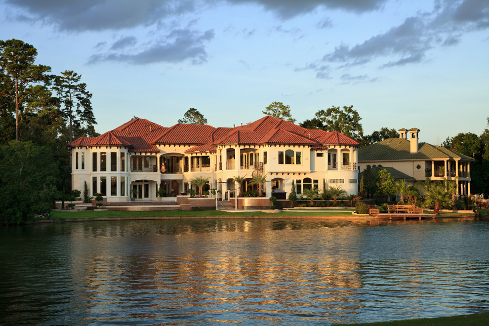 Woodlands Custom Home Mediterranean Exterior Houston by Sneller