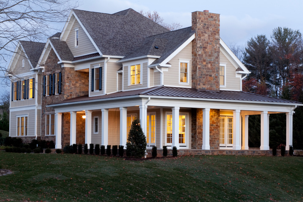 Design ideas for a traditional house exterior in Baltimore.