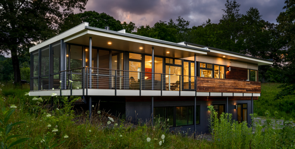 Mid-century modern exterior home photo in Other