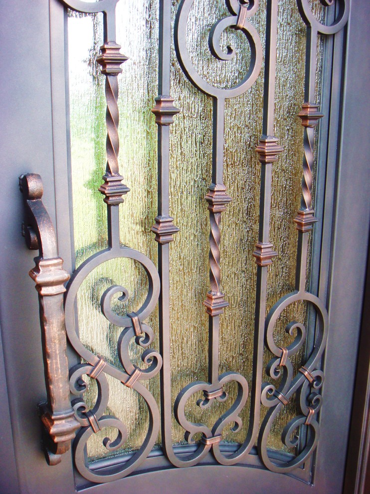 Wrought Iron Door Grill Rustic Exterior Other by CUSTOM METALS