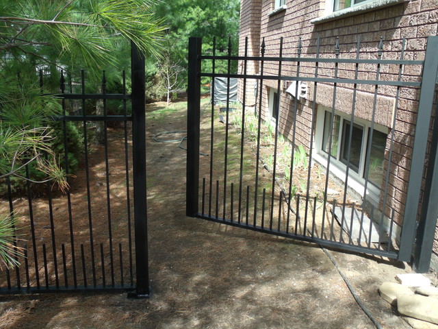Wrought Iron Double Ornamental Gate - Traditional - Exterior - Toronto