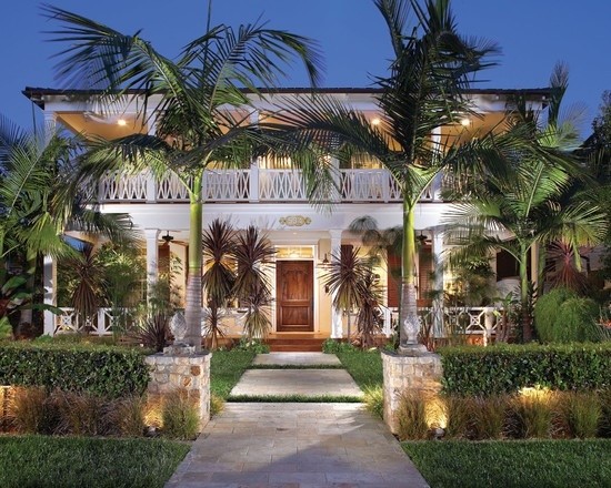 Inspiration for a tropical exterior home remodel in Salt Lake City
