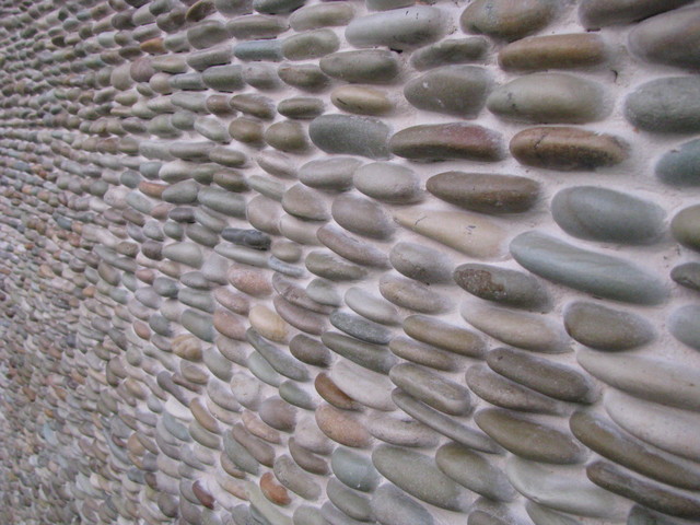 Zen Paradise Standing Pebble Tile Installations Exterior Zen Paradise Standing Pebble Tile Installations Exterior