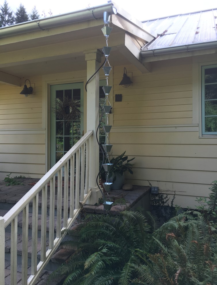Zinc half round gutters Farmhouse Exterior Portland by Royal