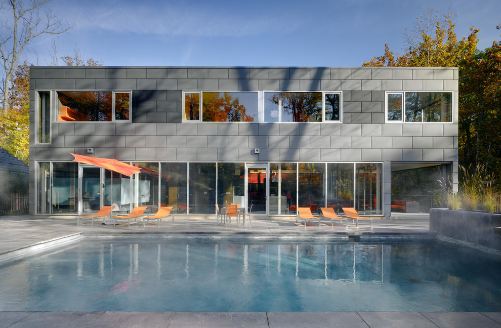 Zinc House Industrial Exterior Cincinnati by Jose Garcia Design Houzz