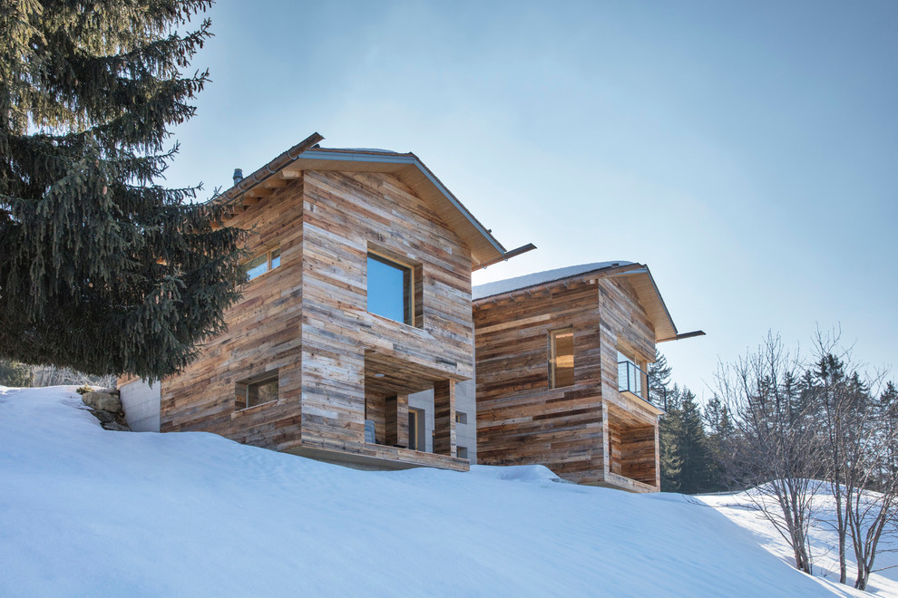 Constuction bois massif Smart log™ - Rustic - Exterior - Lyon - by ...