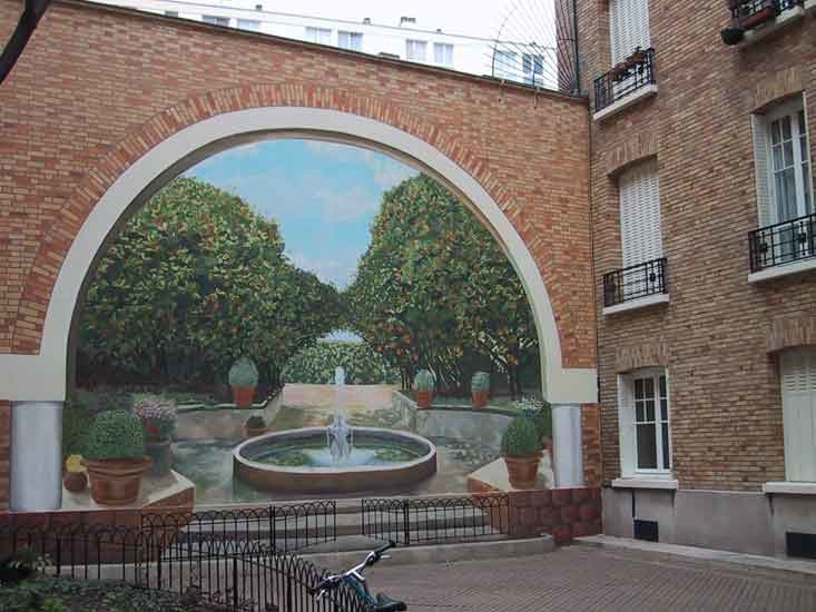Montrer mes trompe l'oeil monumentaux - Contemporary - House Exterior