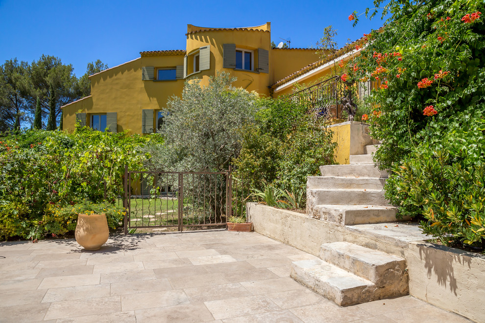 This is an example of a mediterranean house exterior in Marseille.
