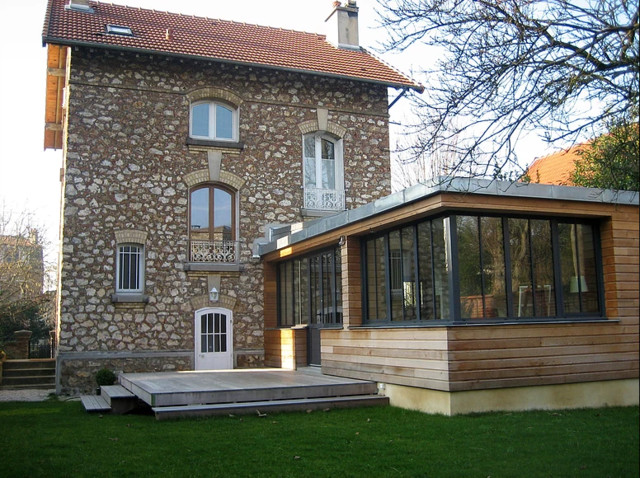 Réalisation d'une extension d'une maison individuelle en bois - Country