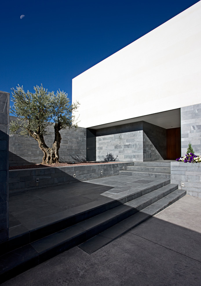 This is an example of a contemporary house exterior in Madrid.