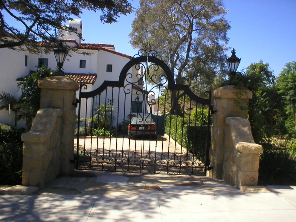 Photo of a mediterranean house exterior in Santa Barbara.