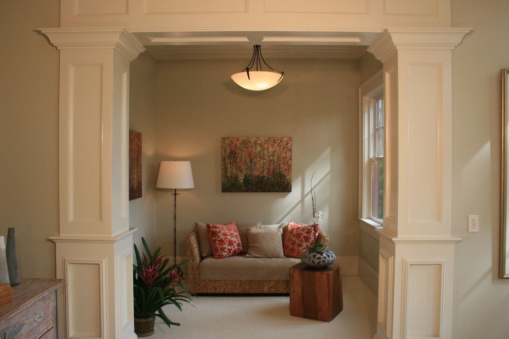 Elegant family room photo in Charleston