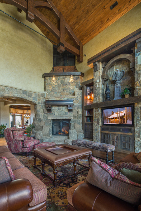 This is an example of a rustic games room in Salt Lake City.