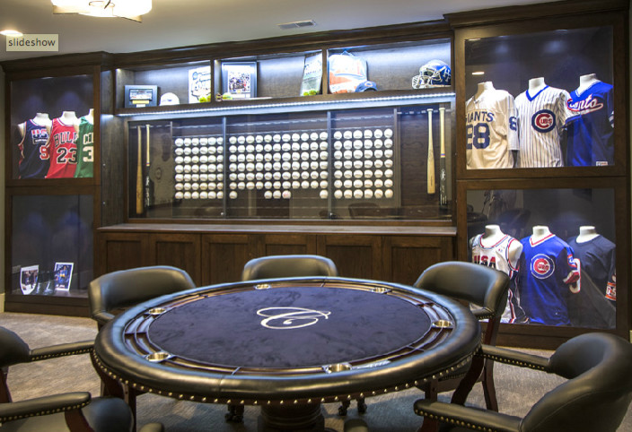 Inspiration for a traditional games room in Chicago.