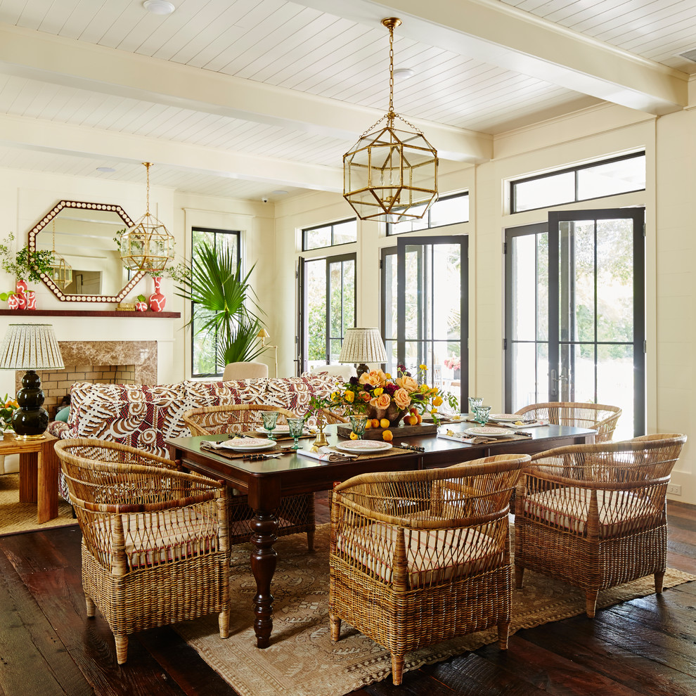 This is an example of a country dining room in Other.