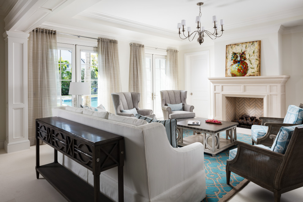 256 Palmo Beach Style Family Room Miami by Ecclestone Signature